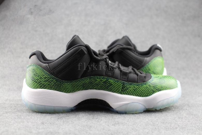 Authentic Air Jordan 11 Low Green Snakeskin